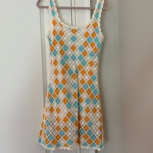 “Hayden Crochet Mini Dress” NWT